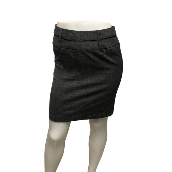 Maurices Skirt Womens Size 1/2 Black White Above Knee Pencil Career Classic - Picture 1 of 6
